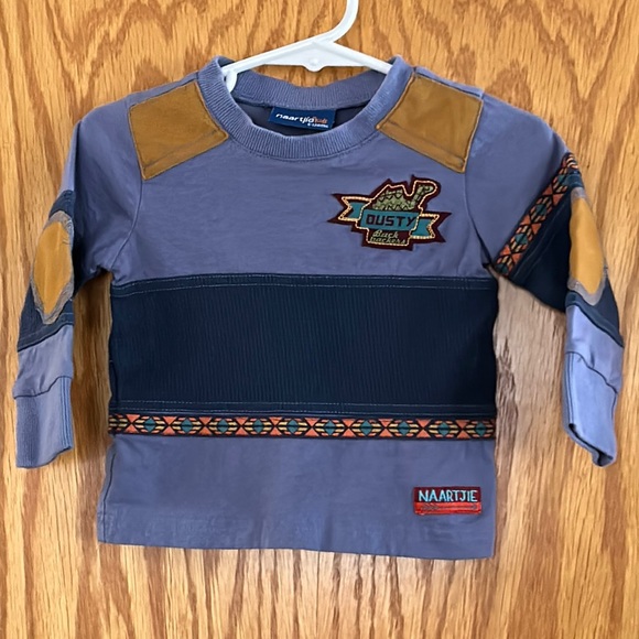 Naartjie Kids Blue Dusty Long Sleeve T Shirt Top Sz 6-12 mos - Picture 1 of 6